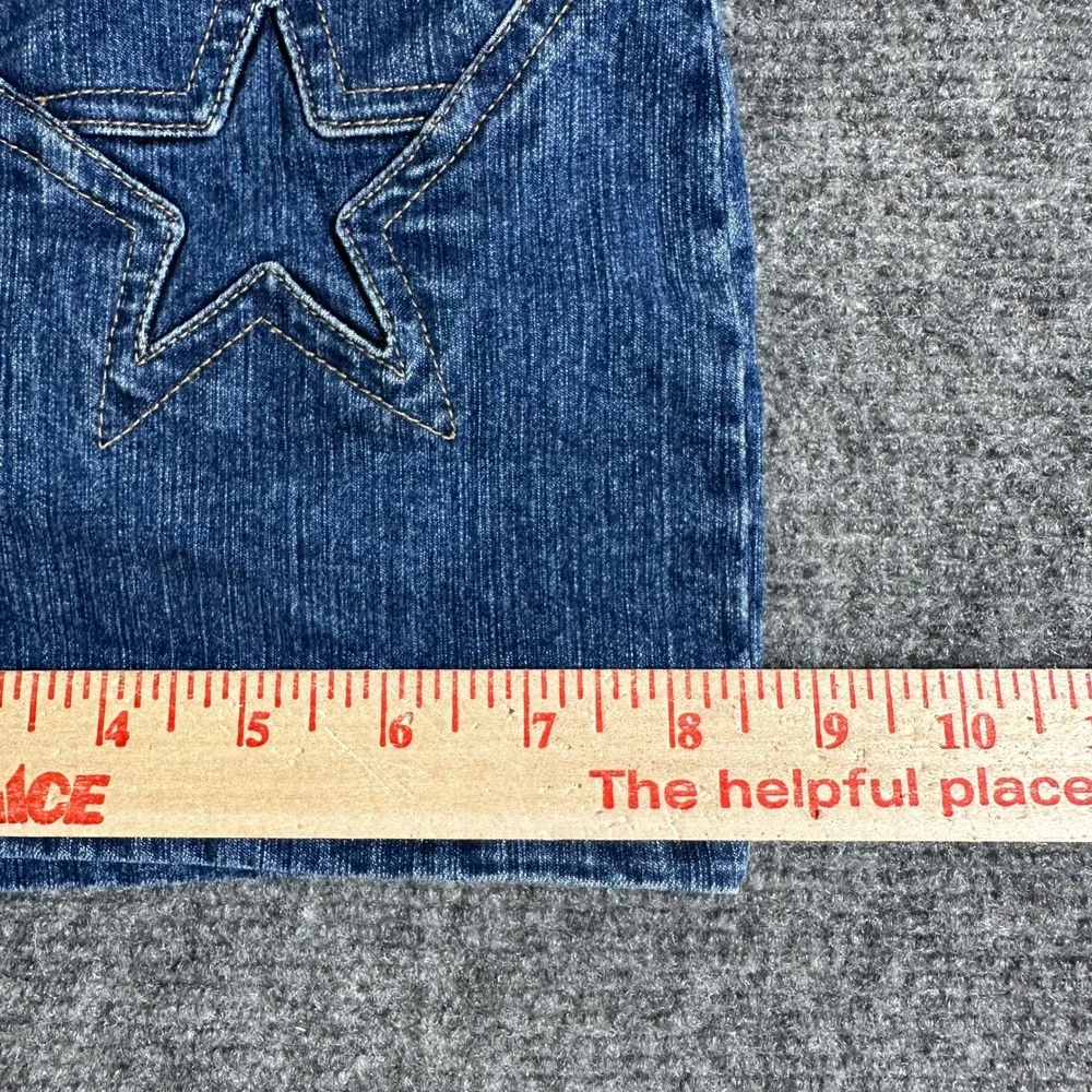 Old Navy Blue Jeans Star Stitch Stretch Denim Shorts Medium Wash Size 6